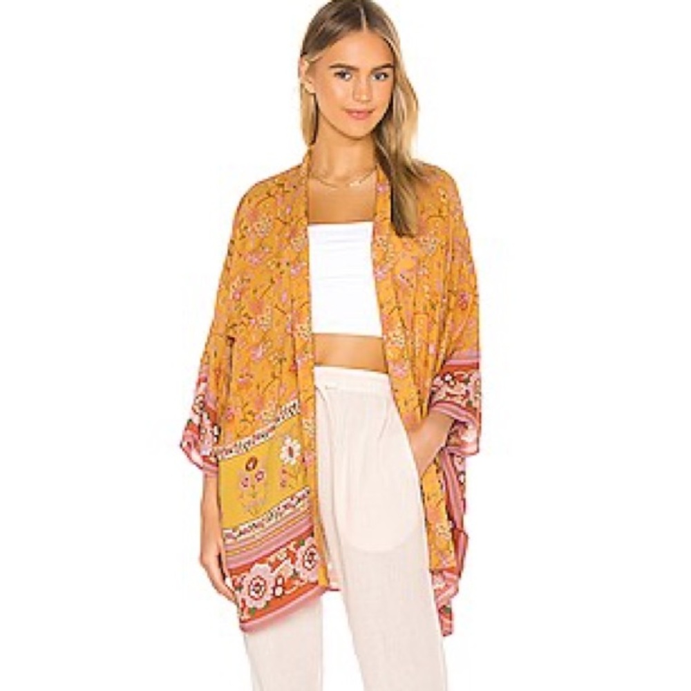 Spell Portobello Road Short Kimono - Mustard M/L